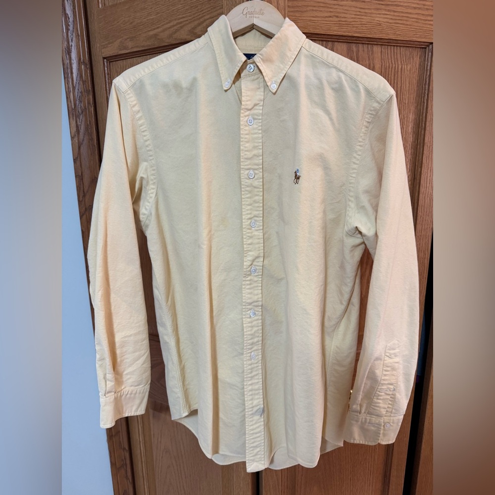 Ralph Lauren Pale Yellow Button-Down Oxford Shirt